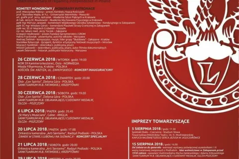 KONCERTY W ZAKOPANEM, LATO 2018, EDYCJA XIX