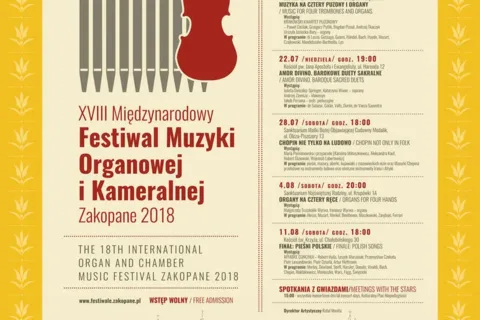 18. MIĘDZYNARODOWY FESTIWAL MUZYKI ORGANOWEJ I KAMERALNEJ