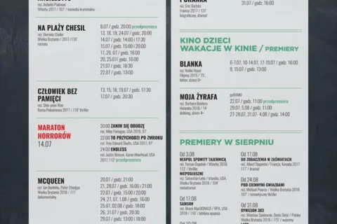 Kino Miejsce - repertuar na lipiec