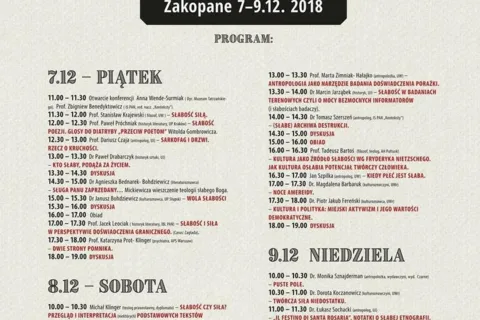 VIII ZAKOPIAŃSKIE SPOTKANIA ANTROPOLOGICZNE