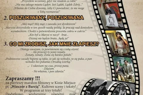 Maraton Filmowy w Kinie Miejsce pt. "Wieczór z Bareją"