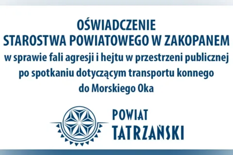 Oświadczenie po spotkaniu dotyczącym transportu konnego do Morskiego Oka