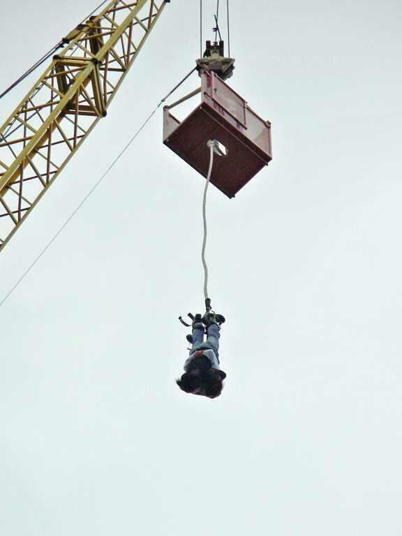 Niektórzy uczestnicy majówki skakali na Bungy...