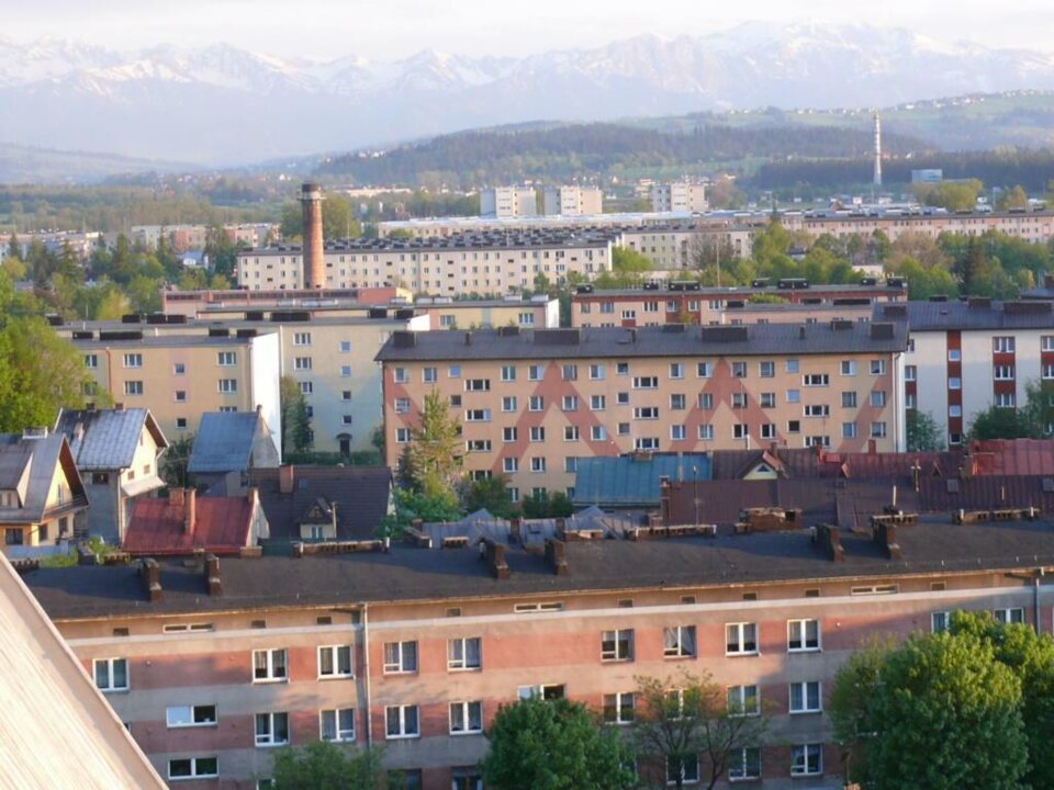 Widok z wieży kościoła NSPJ w Nowym Targu _5
