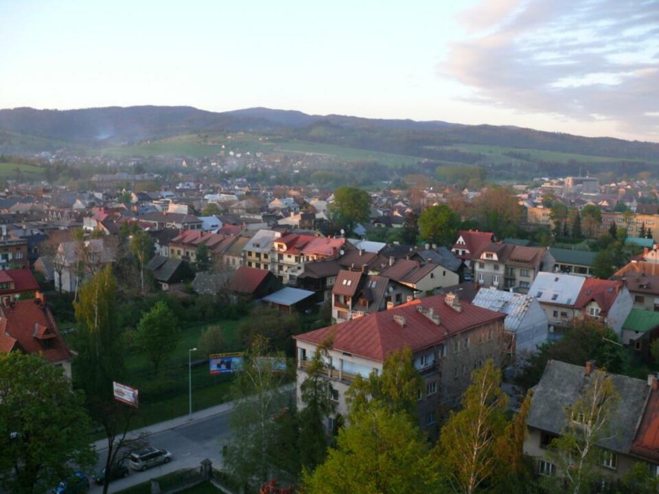 Widok z wieży kościoła NSPJ w Nowym Targu _10