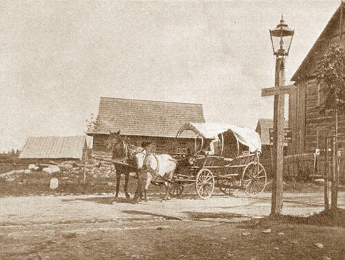 Krupówki u zbiegu ul. do Rynku ok. 1901r.