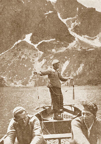 Sondowanie Morskiego Oka w maju 1934r.