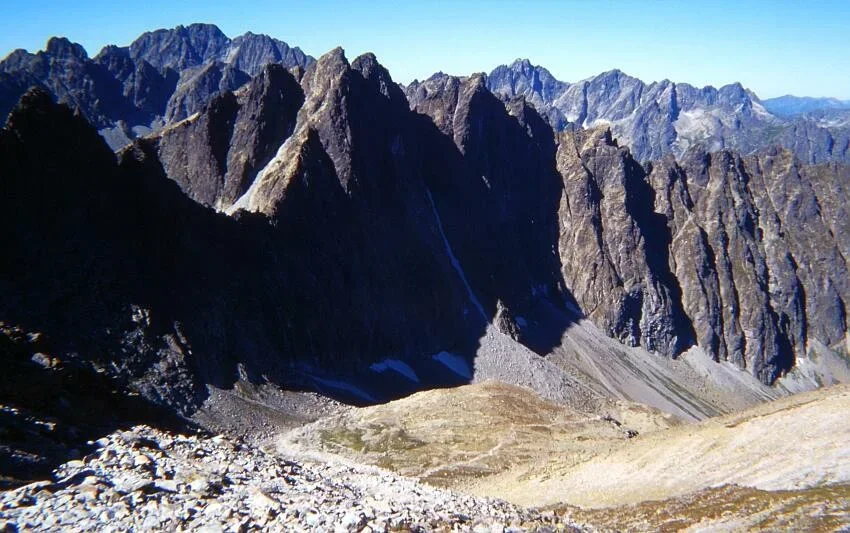 Panorama Tatr z Lodowej Przełęczy