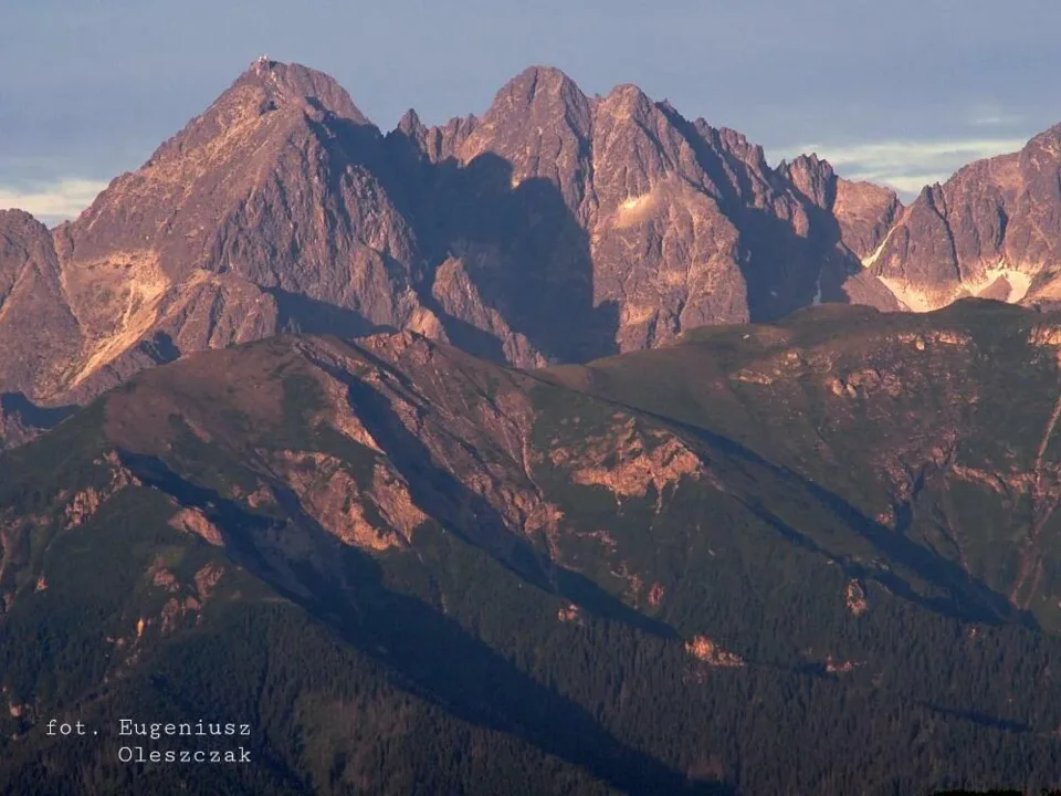 Tatry z Pienin. Grupa Łomnicy i Durnego.