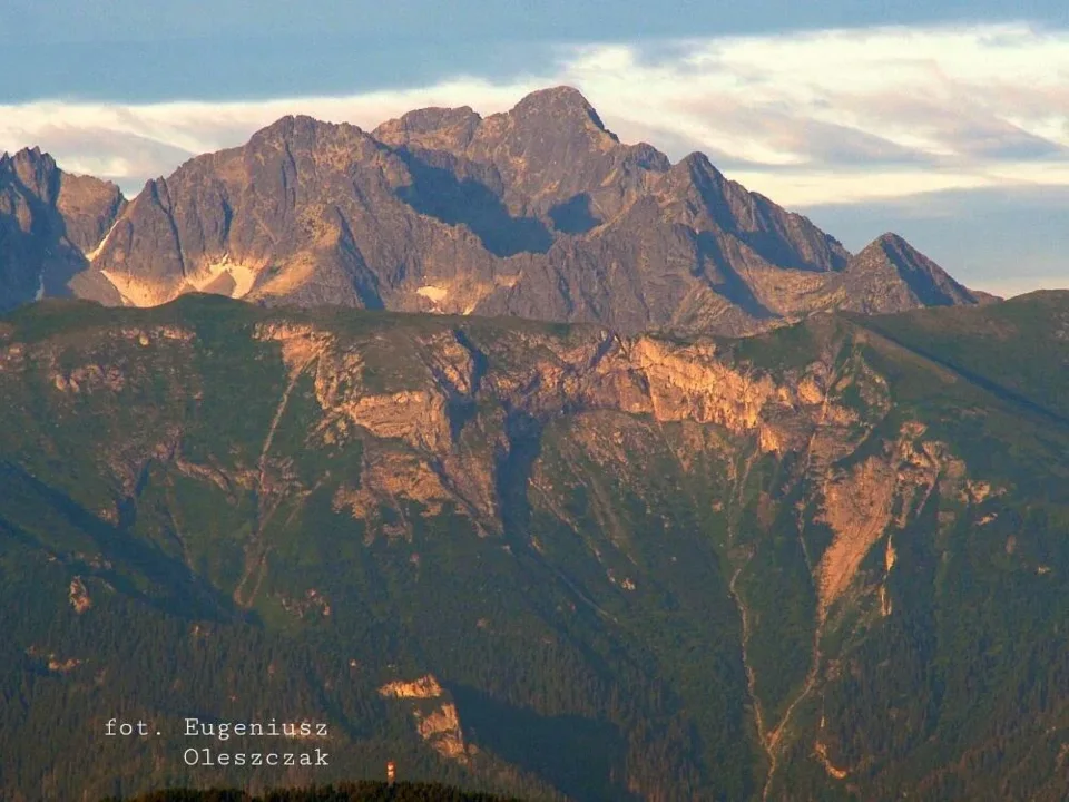 Tatry z Pienin. Baranie Rogi, Durny, Kołowy i Jagnięcy Szczyt.