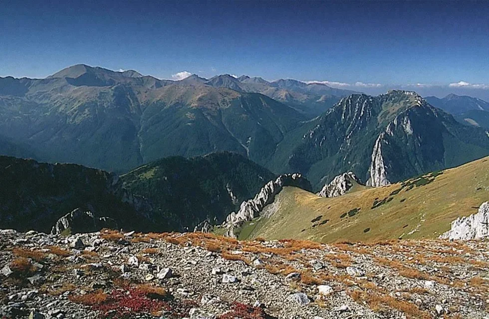 Panorama Tatr Zachodnich z Chudej Przełęczy