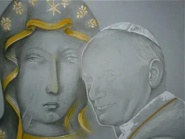 Matka Boska Czestochowska i Papiez Jan Pawel II