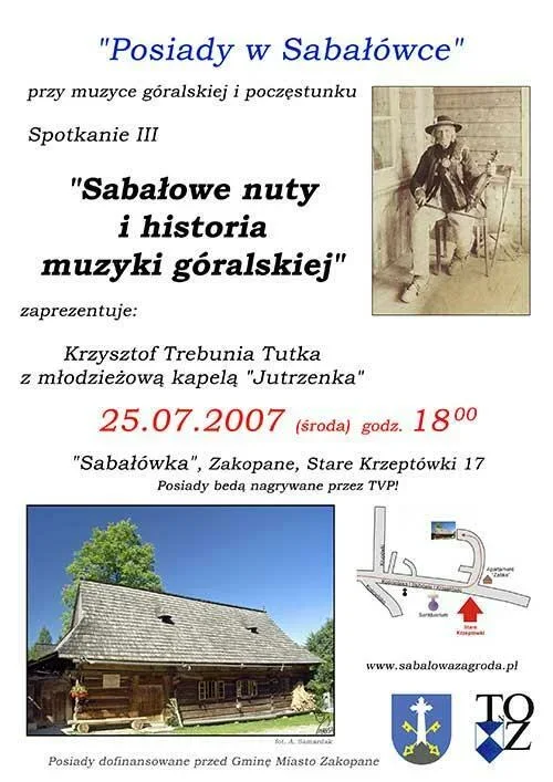 Posiady w „Sabałówce”: "Sabałowe nuty i historia muzyki góralskiej”