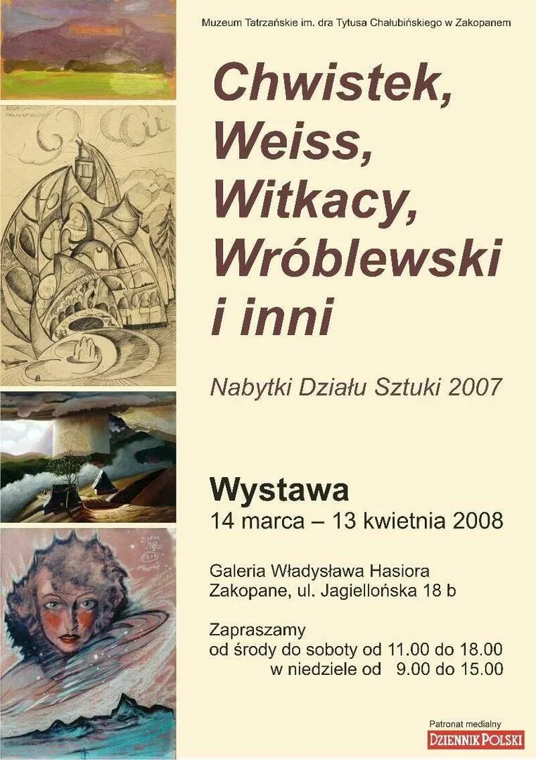 Chwistek, Weiss, Witkacy, Wróblewski i inni...