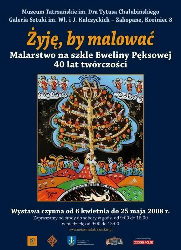 Żyję, by malować. Malarstwo na szkle Eweliny Pęksowej. 40 lat twórczości.