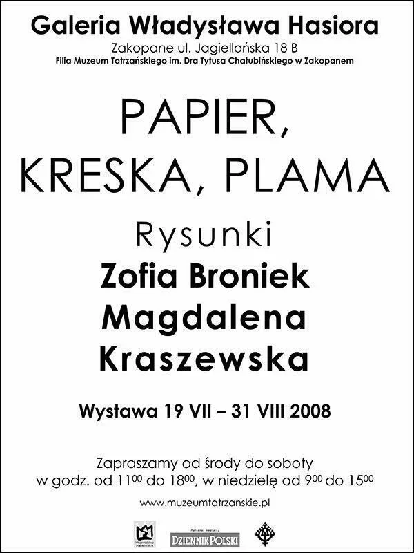 Papier, kreska, plama