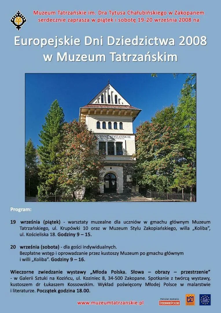 Europejskie Dni Dziedzictwa 2008 w Muzeum Tatrzańskim