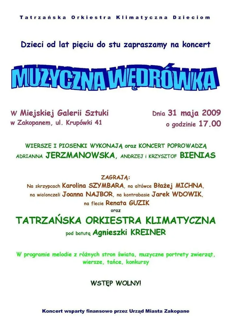 Koncert Tatrzańskiej Orkiestry Klimatycznej