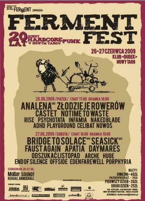 Ferment Fest - festiwal z okazji 20-lecia sceny hard core i punk w Nowym Targu