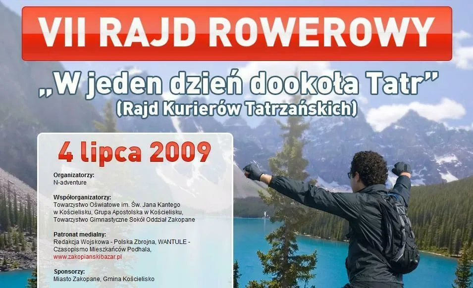 VII Rajd Rowerowy „W jeden dzień dookoła Tatr”