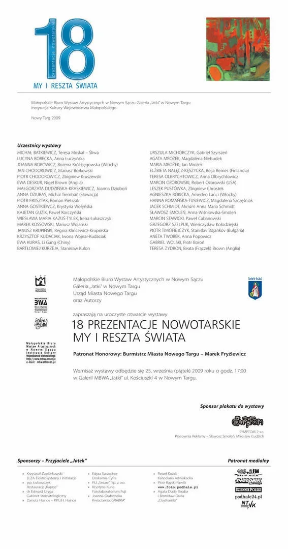 18 PREZENTACJE NOWOTARSKIE - MY I RESZTA ŚWIATA