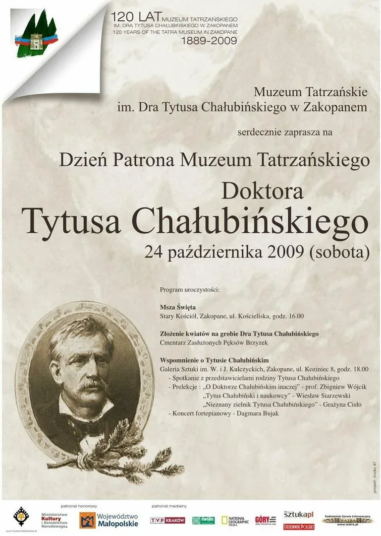 Dzień Patrona Muzeum Tatrzańskiego Doktora Tytusa Chałubińskiego