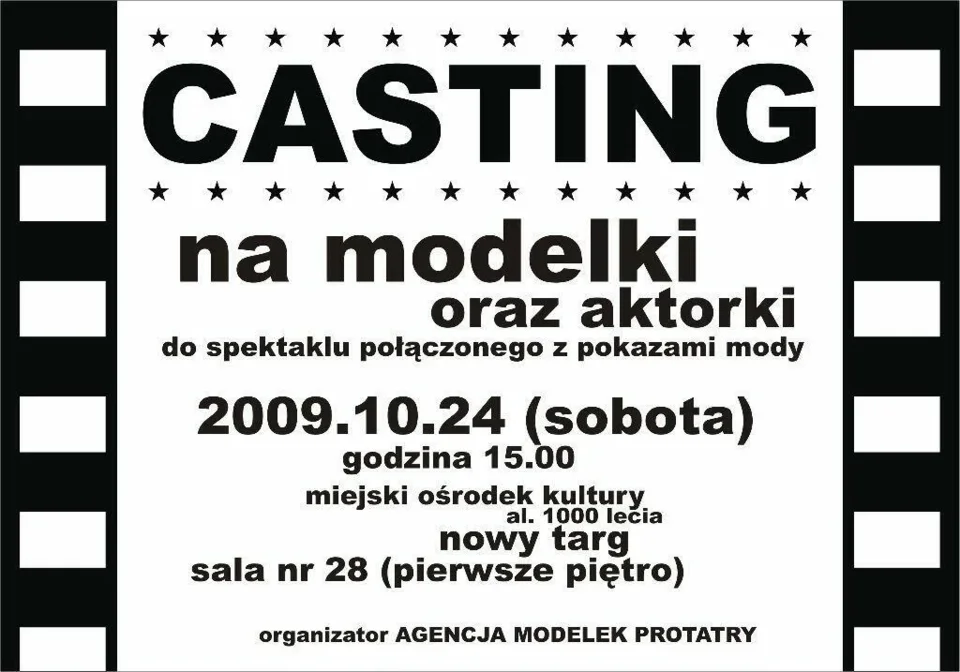 Casting na modelki oraz aktorki