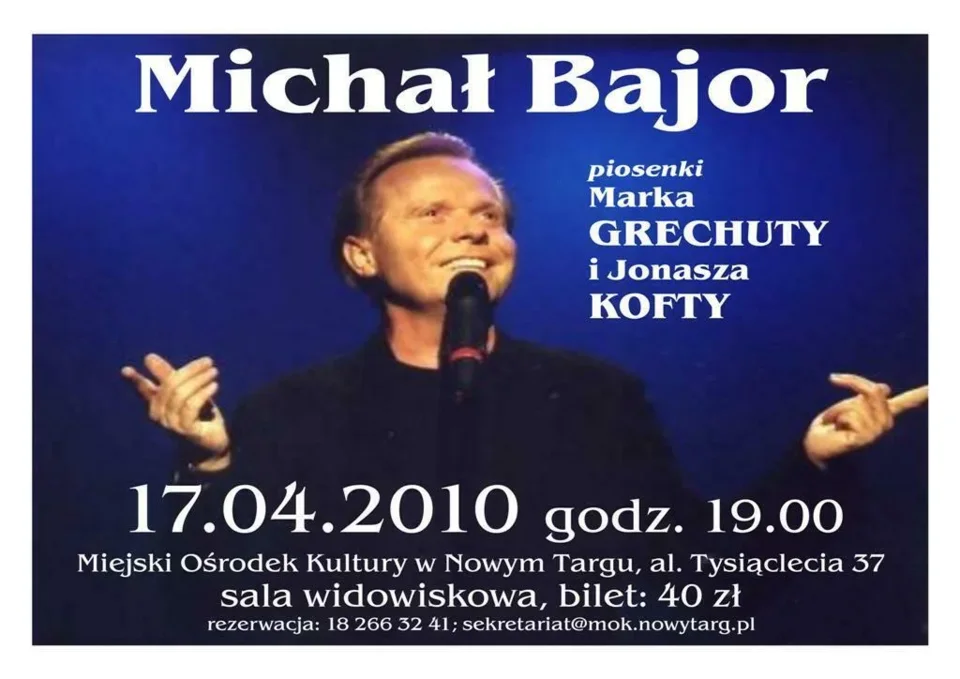 Michał Bajor - występ przeniesiony na 18 czerwca