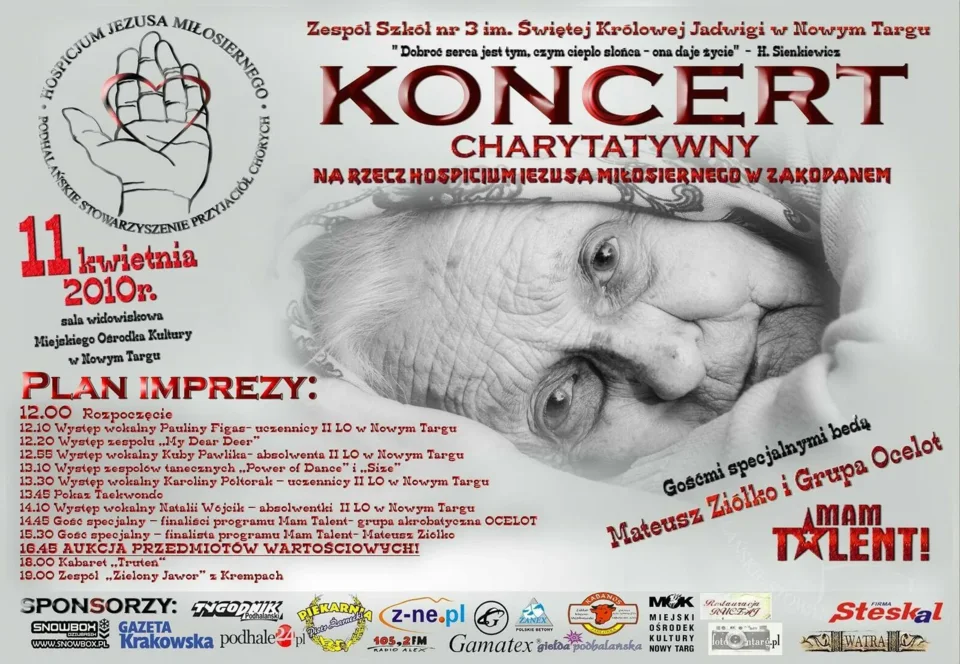 Koncert charytatywny na rzecz Hospicjum Jezusa Miłosiernego