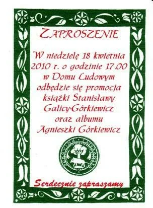 Promocja książki Stanisławy Galicy-Górkiewicz oraz albumu Agnieszki Górkiewicz