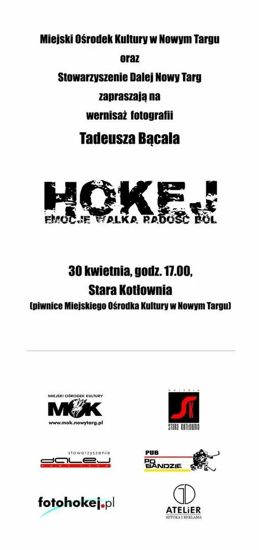 Otwarcie wystawy fotografii Tadeusza Bącala "Hokej"