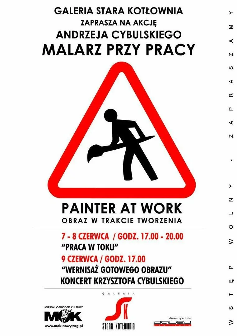 „Malarz przy pracy” Andrzej Cybulski - akcja w Starej Kotłowni