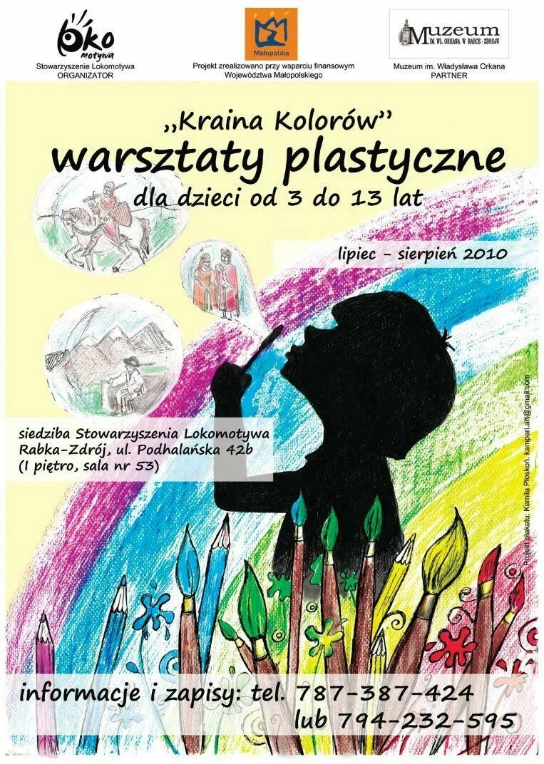 Kraina Kolorów - warsztaty plastyczne dla dzieci od 3 do 13 lat