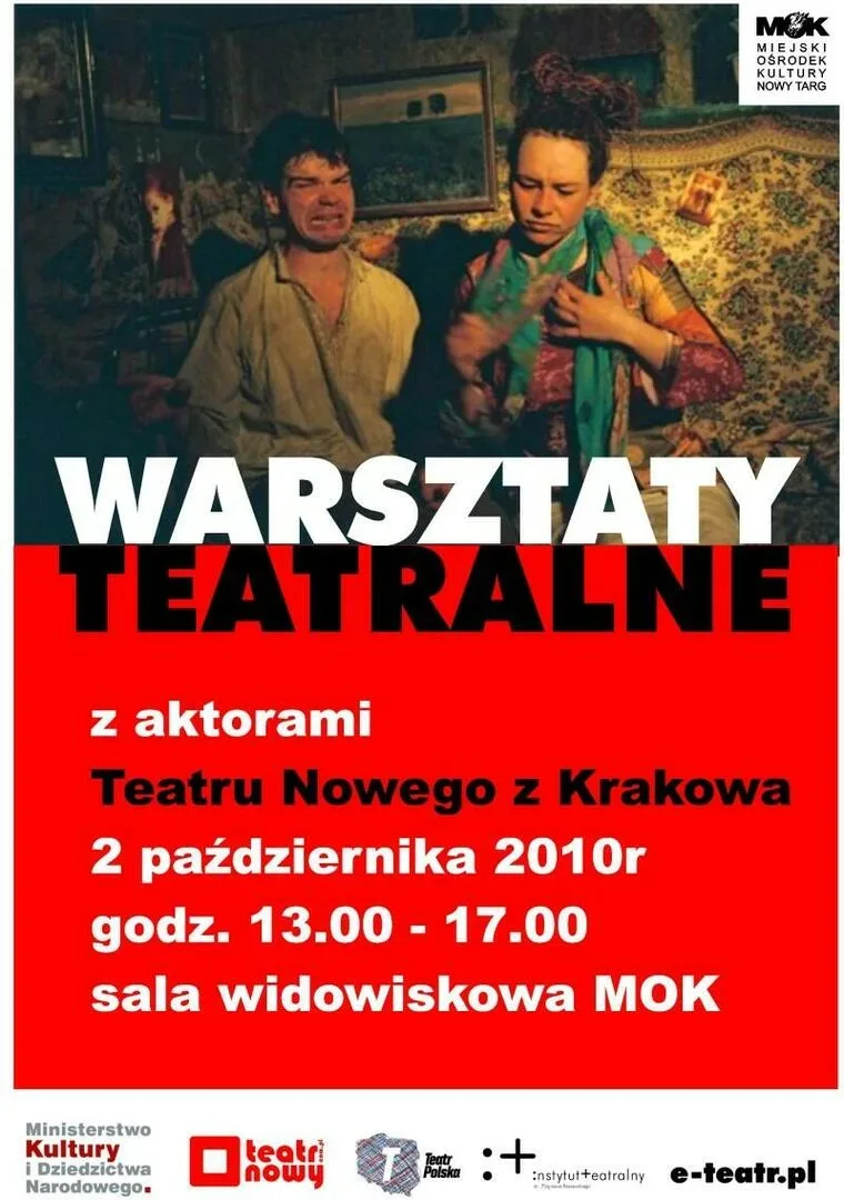 Warsztaty teatralne z aktorami Teatru Nowego