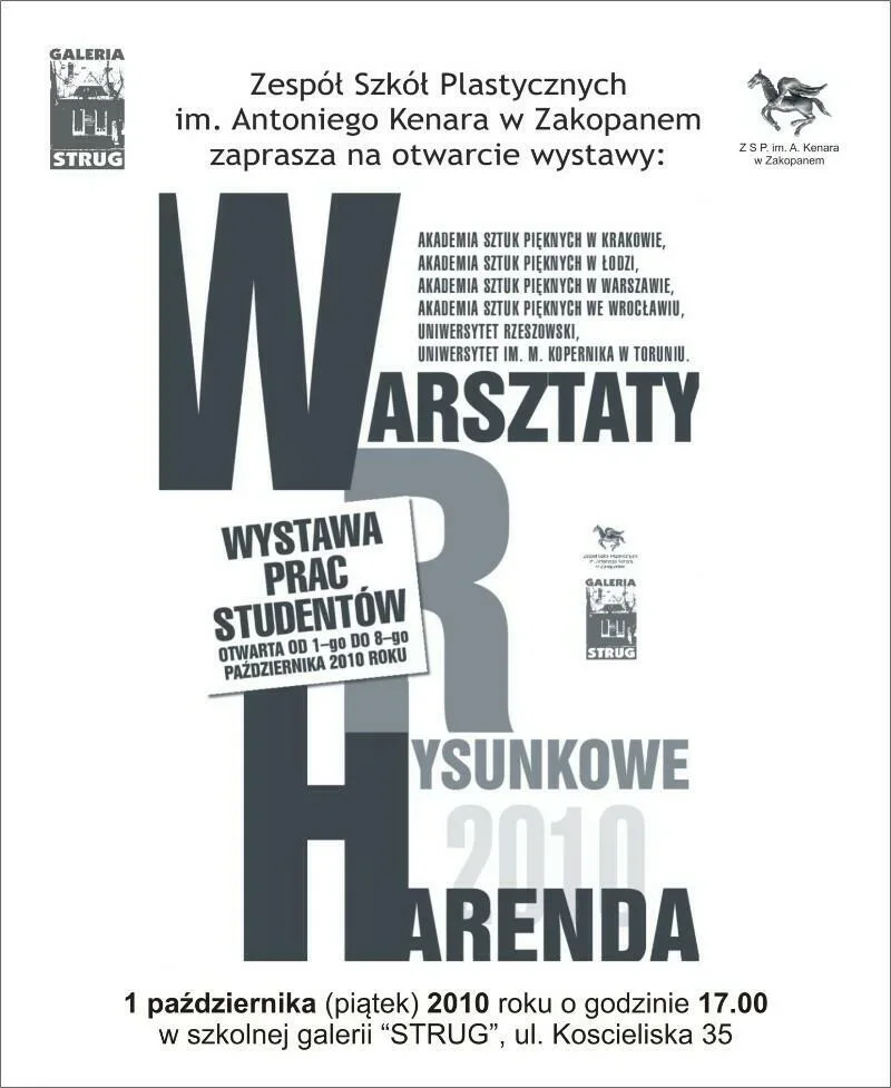 Otwarcie wystawy "WARSZTATY RYSUNKOWE HARENDA 2010"