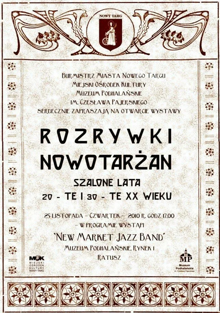 Rozrywki Nowotarżan szalone lata 20-te i 30-te XX Wieku