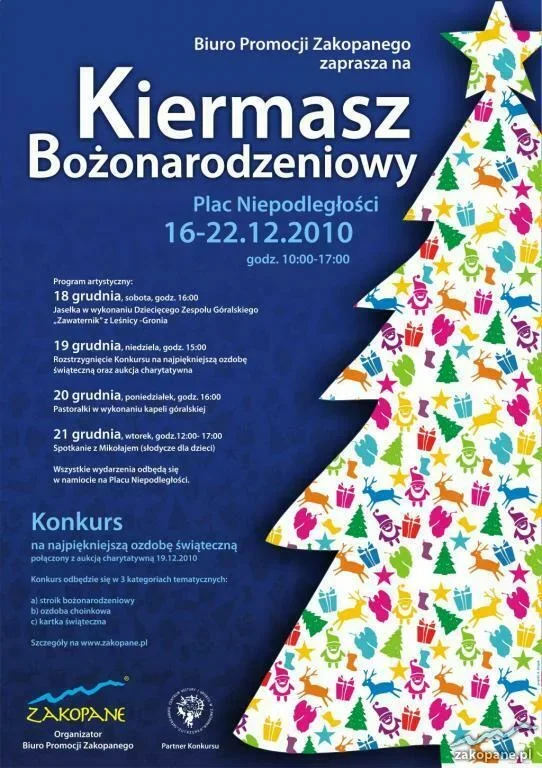 Kiermasz Bożonarodzeniowy w Zakopanem