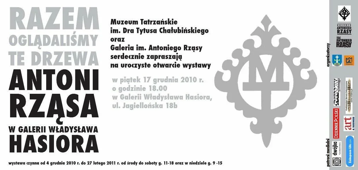 Otwarcie wystawy „Razem oglądaliśmy te drzewa. Antoni Rząsa w Galerii Władysława Hasiora”