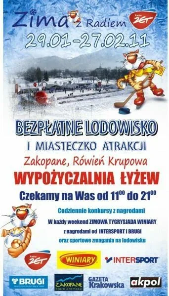 Zima z Radiem ZET – bezpłatne lodowisko na Dolnej Równi Krupowej