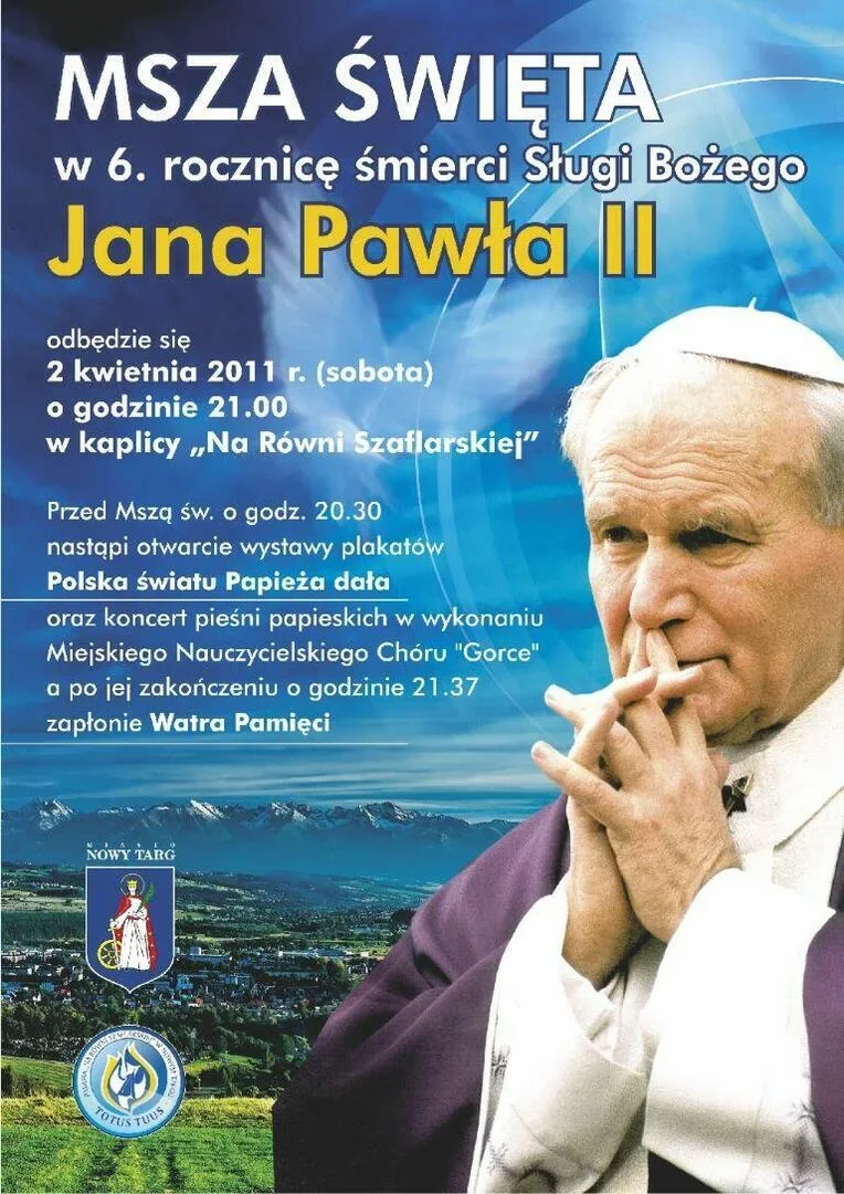 Uroczysta Msza św. w 6. rocznicę śmierci Sługi Bożego Jana Pawła II