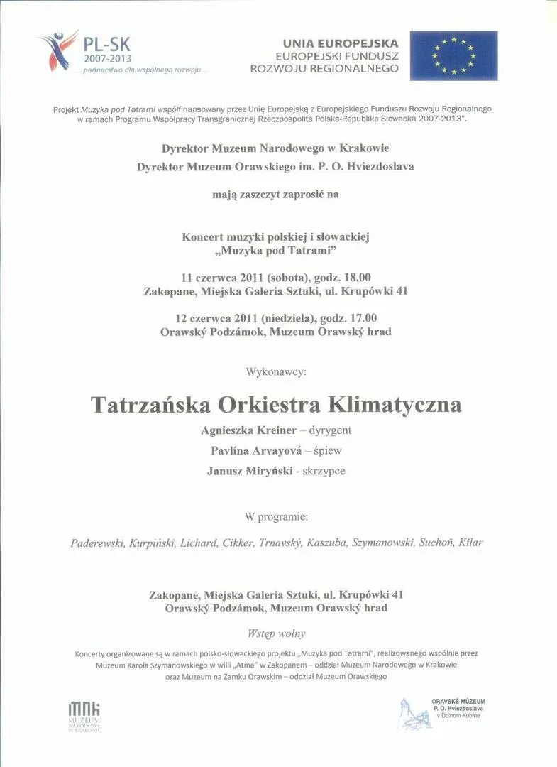 Koncert Tatrzańskiej Orkiestry Klimatycznej
