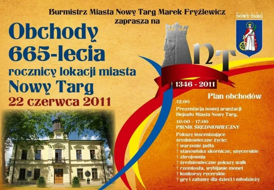 Program obchodów 665-lecia lokacji miasta Nowy Targ