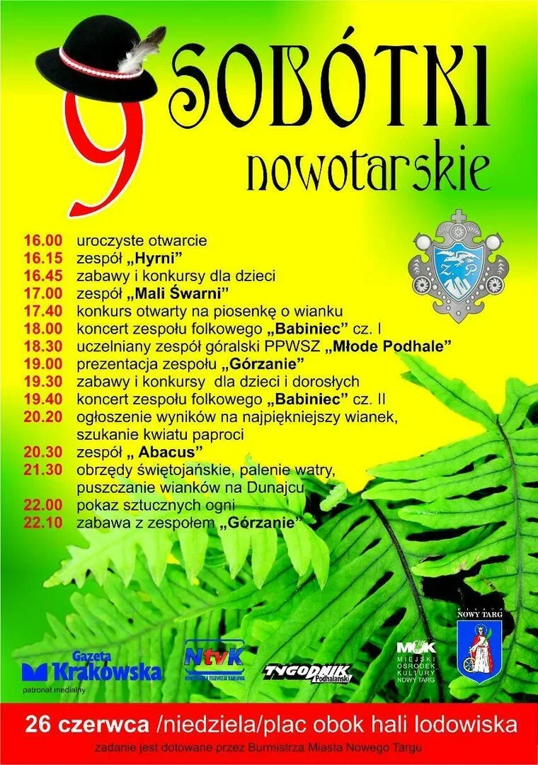 9 sobótki nowotarskie