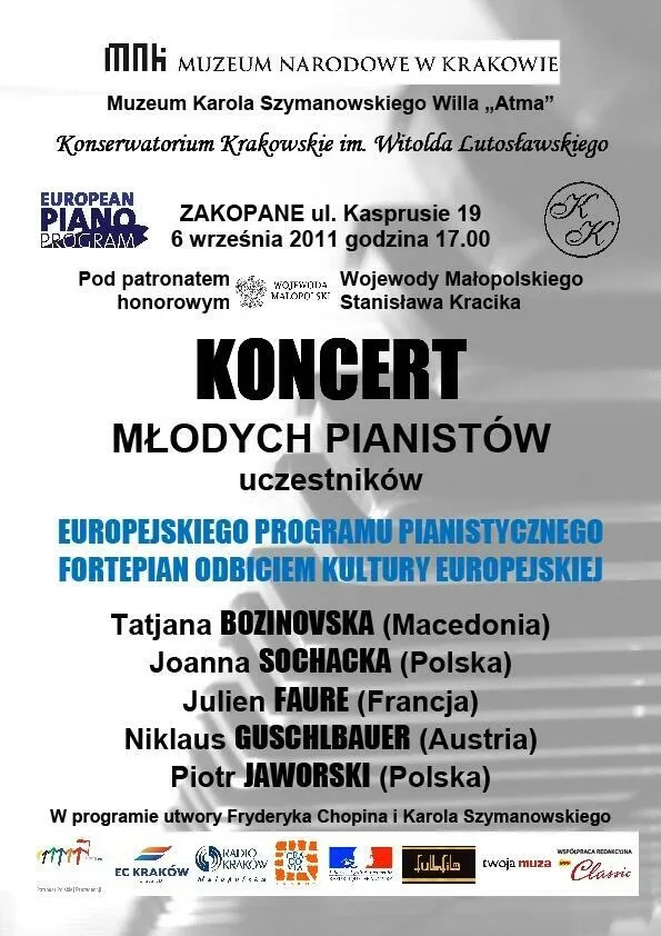 KONCERT MŁODYCH PIANISTÓW