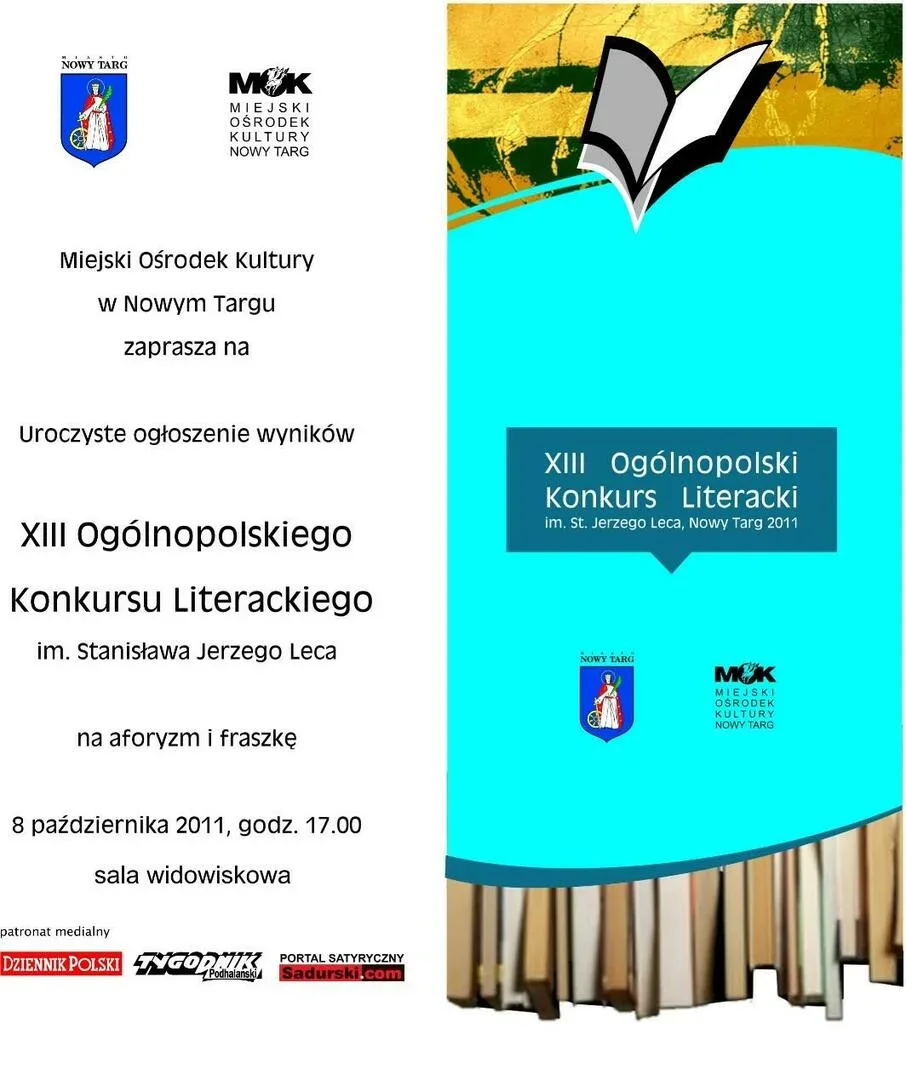 Konkurs literacki im. St. J. Leca - ogłoszenie wyników