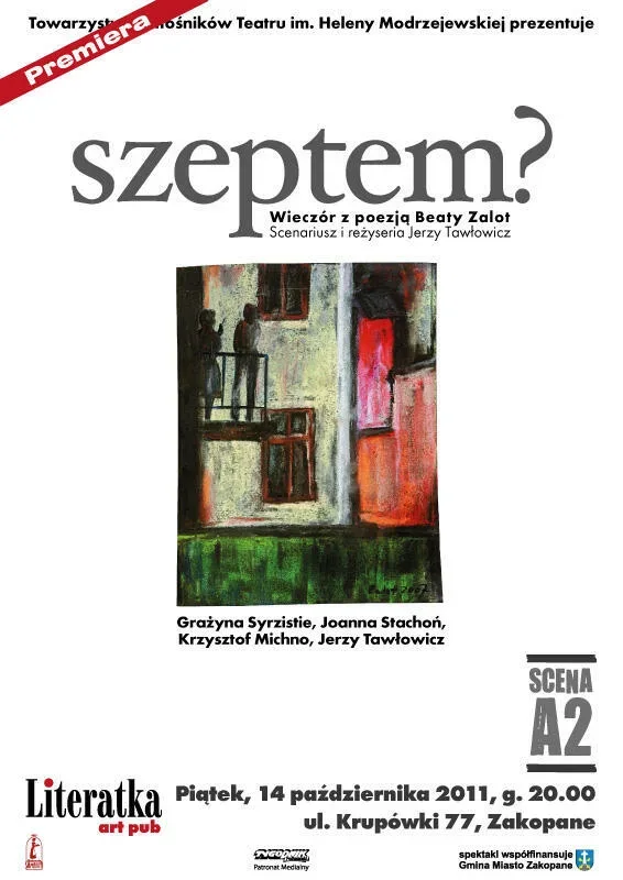 SCENA A2. Wieczór poezji Beaty Zalot (premiera)