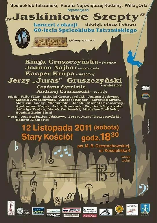 "Jaskiniowe Szepty" - koncert (dźwięk, obraz i słowo)