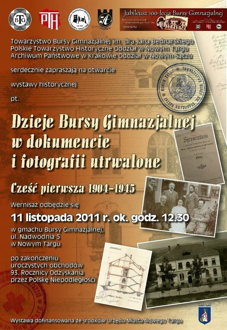 Otwarcie wystawy historycznej pt. Dzieje Bursy Gimnazjalnej w dokumencie i fotografii utrwalone. Cześć pierwsza 1904-1945