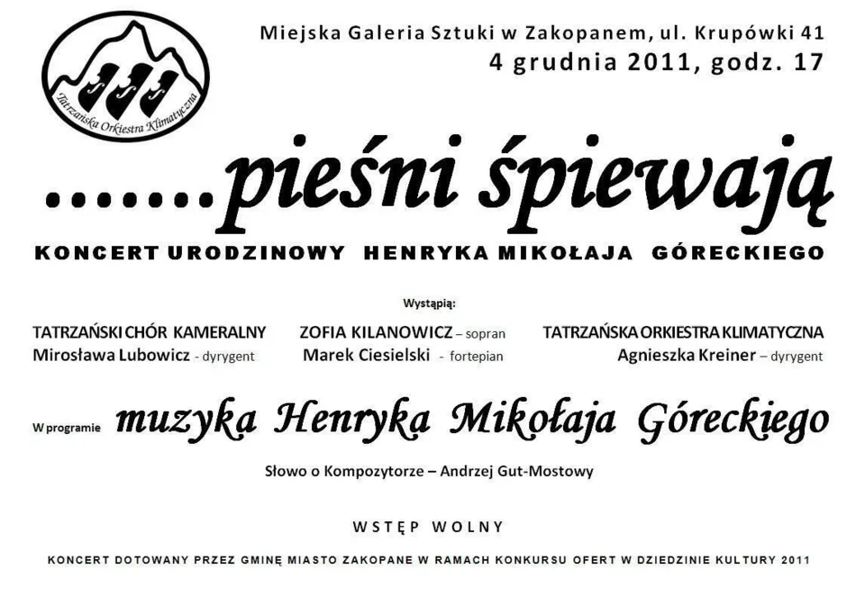 Koncert Urodzinowy Henryka Mikołaja Góreckiego