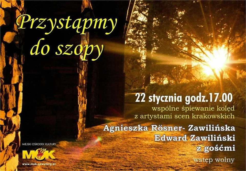 "Przystąpmy do szopy" wspólne śpiewanie kolęd z artystami scen krakowskich